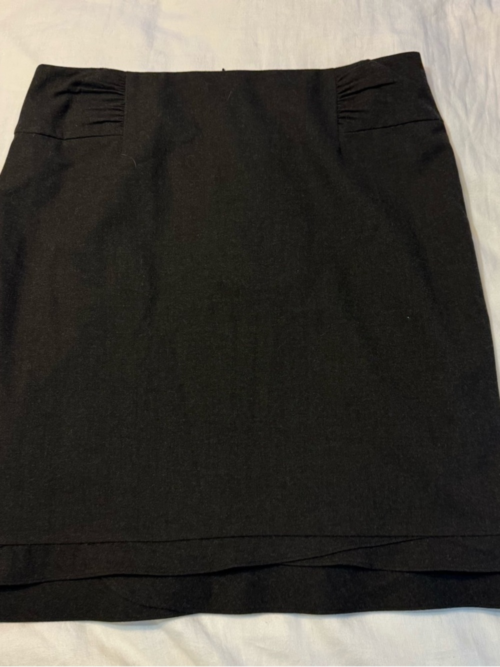 Classiques Entier Charcoal Gray Pencil Skirt Size 14 Stretch Career Skirt Lined